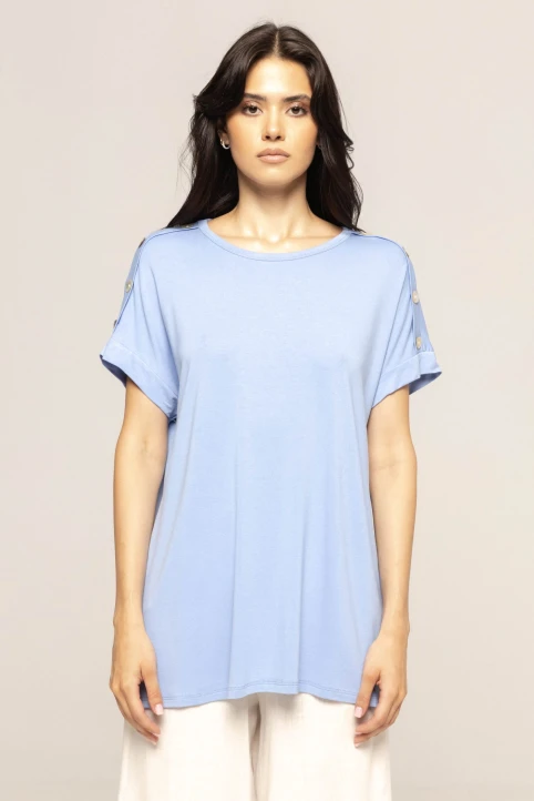 Tricou-oversize-cu-nasturi-pe-umeri-Dilek-bleu